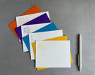 Statement Piece: Custom Initial Letterpress Stationery. Personalized Notecards with Envelopes. - Hearty Greetings