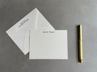 Metrolite: Custom Name Letterpress Stationery. Personalized Notecards with Envelopes. - Hearty Greetings