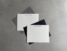 Metrolite: Custom Name Letterpress Stationery. Personalized Notecards with Envelopes. - Hearty Greetings