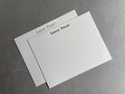 Metrolite: Custom Name Letterpress Stationery. Personalized Notecards with Envelopes. - Hearty Greetings