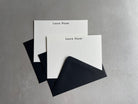 Metrolite: Custom Name Letterpress Stationery. Personalized Notecards with Envelopes. - Hearty Greetings