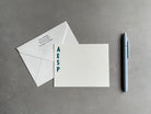 Bold Choice: Custom Initials Letterpress Stationery. Personalized Notecards with Envelopes. - Hearty Greetings