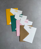 Lavish Letters: Custom Initial Letterpress Stationery. Personalized Notecards with Envelopes. - Hearty Greetings