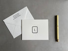 Leaf Letter: Custom Initial Letterpress Stationery. Personalized Notecards with Envelopes. - Hearty Greetings