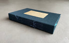 Hardcover, Hand bound Blue Notebook featuring Vintage Text. Creative journal, gift for writer. - Hearty Greetings