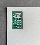 Art Deco Personalized Notecards - Two-Color Letterpress Stationery