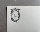 Feeling Rosey: Custom Initial Letterpress Stationery. Personalized Notecards with Envelopes. - Hearty Greetings