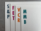 Bold Choice: Custom Initials Letterpress Stationery. Personalized Notecards with Envelopes. - Hearty Greetings