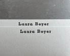 Typewriter: Custom Name Letterpress Stationery. Personalized Notecards with Envelopes. - Hearty Greetings