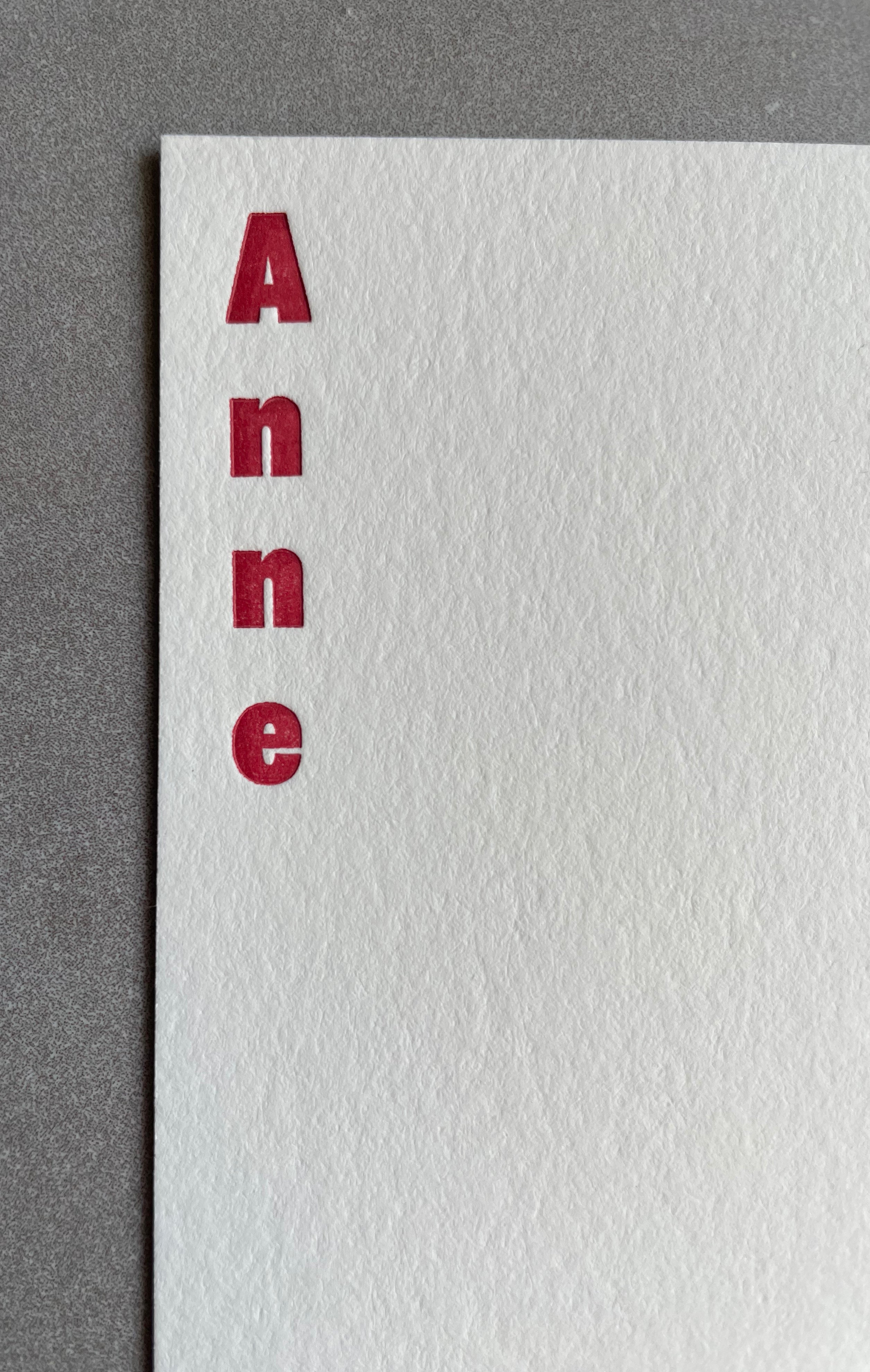 Tightrope: Custom Name Letterpress Stationery. Personalized Notecards with Envelopes. - Hearty Greetings