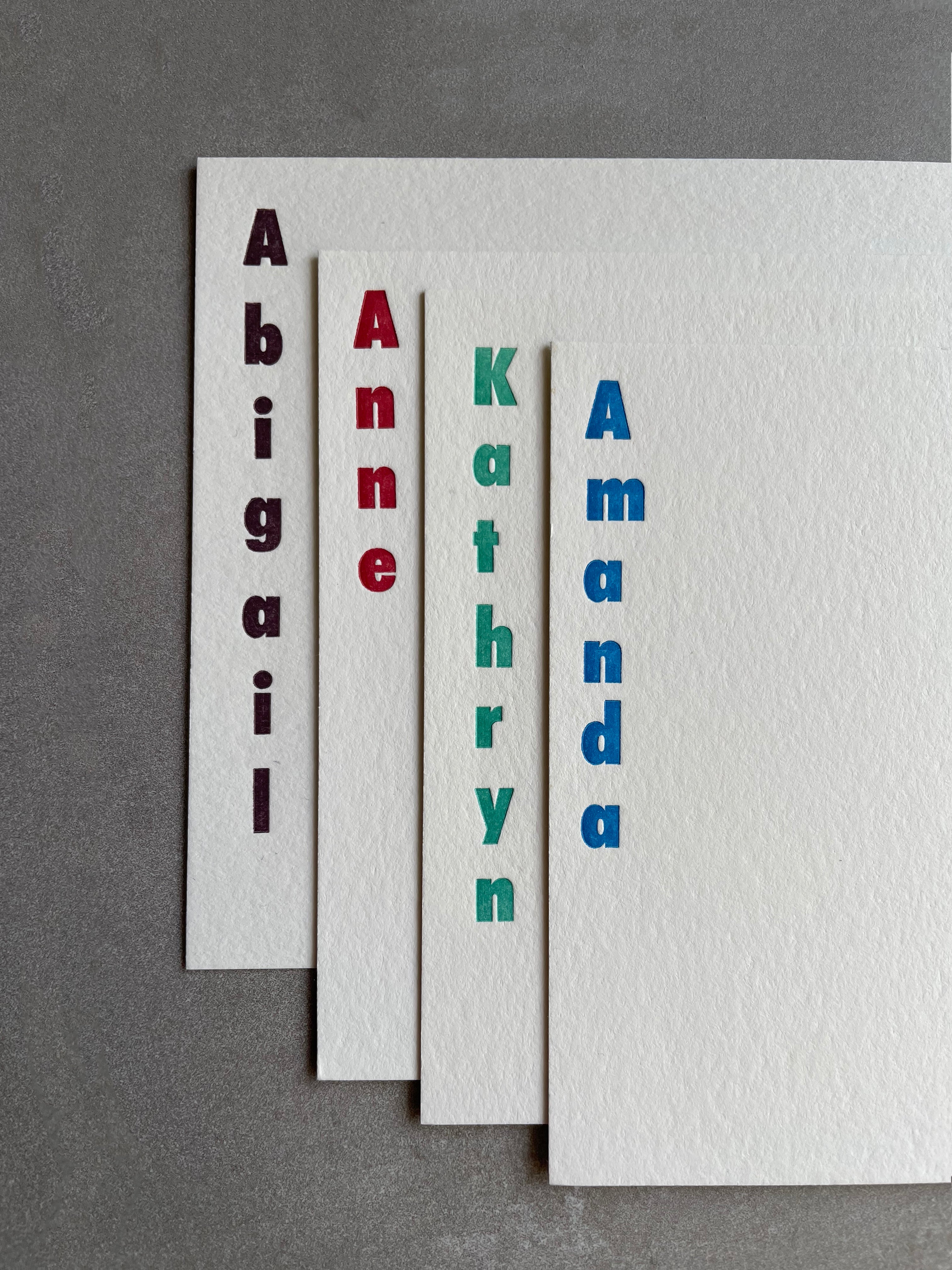 Tightrope: Custom Name Letterpress Stationery. Personalized Notecards with Envelopes. - Hearty Greetings