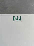 Lavish Letters: Custom Initial Letterpress Stationery. Personalized Notecards with Envelopes. - Hearty Greetings