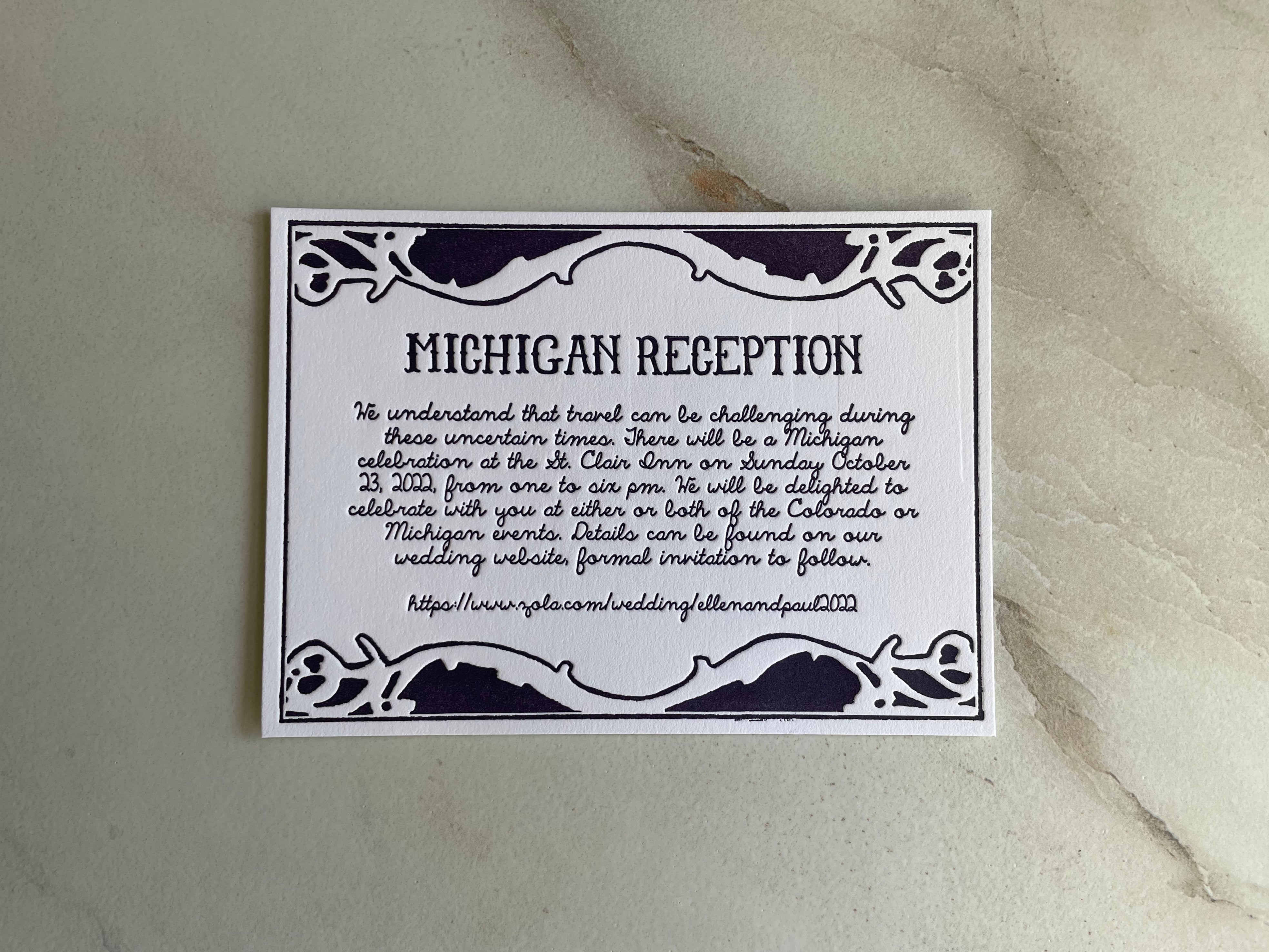 Boho Wedding Details Card