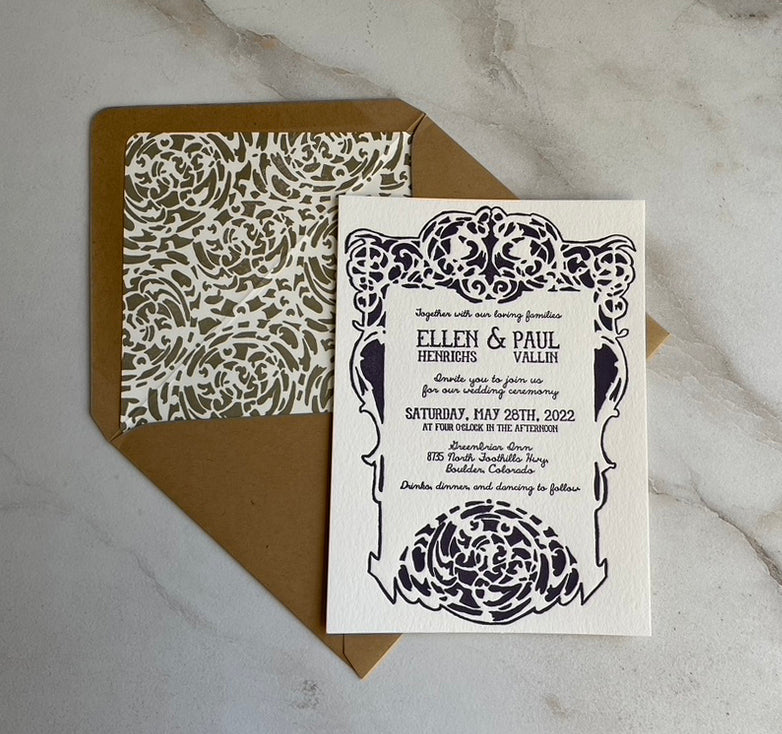 BOHO Wedding Invitation - Hearty Greetings