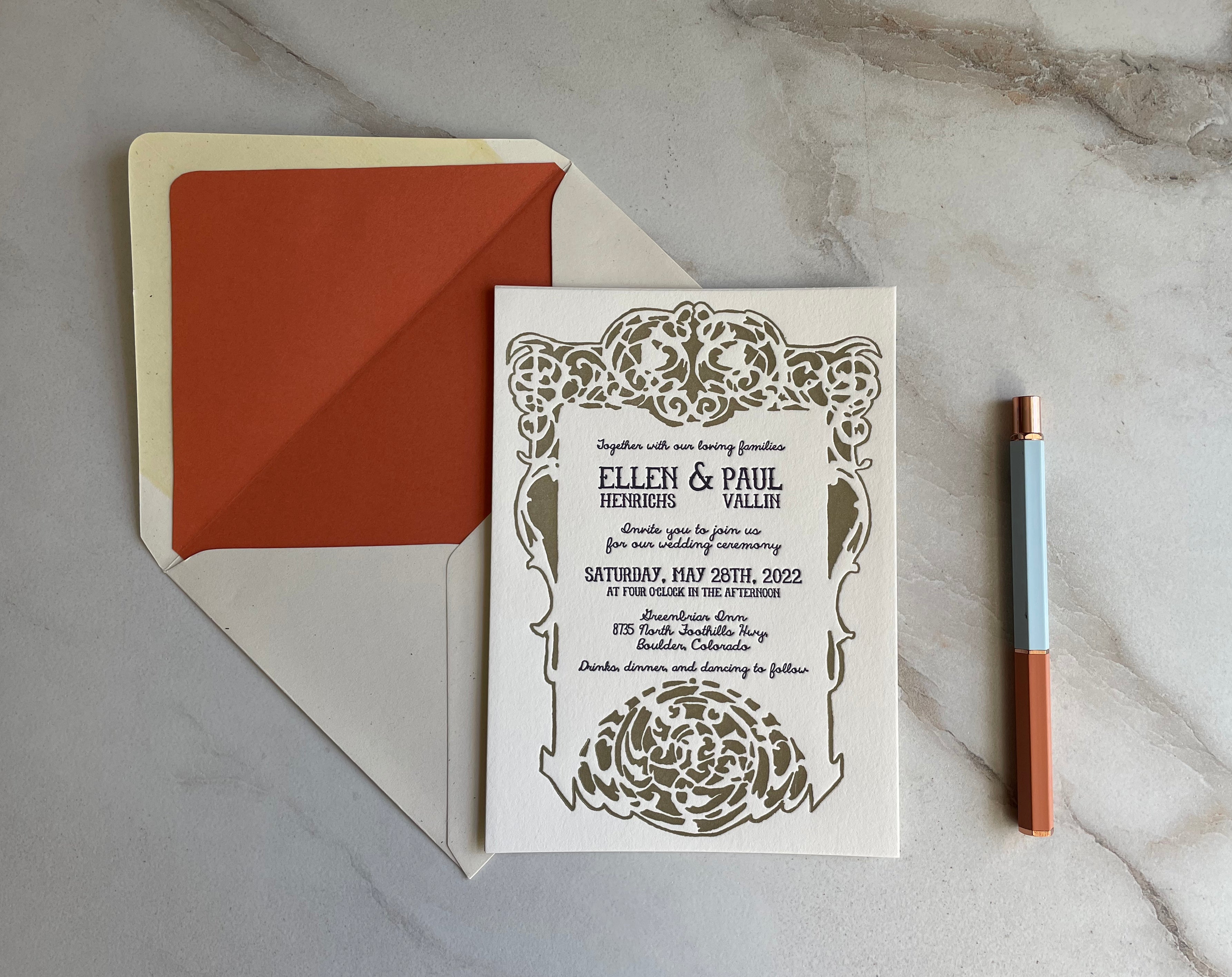 Elegant Boho Wedding Cards