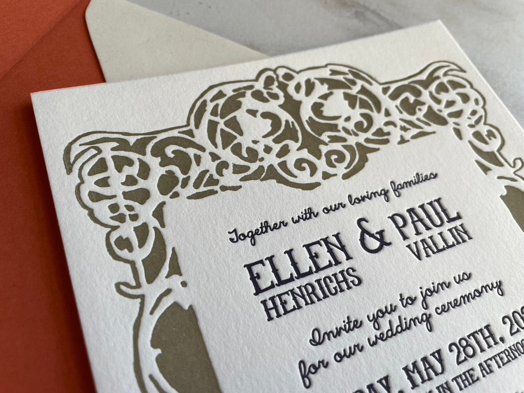 BOHO Wedding Invitation - Hearty Greetings