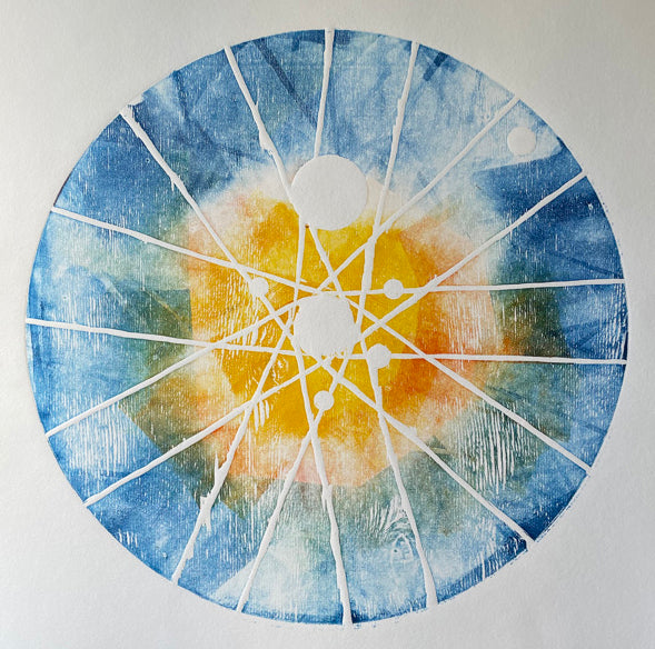 Circle Woodblock Print