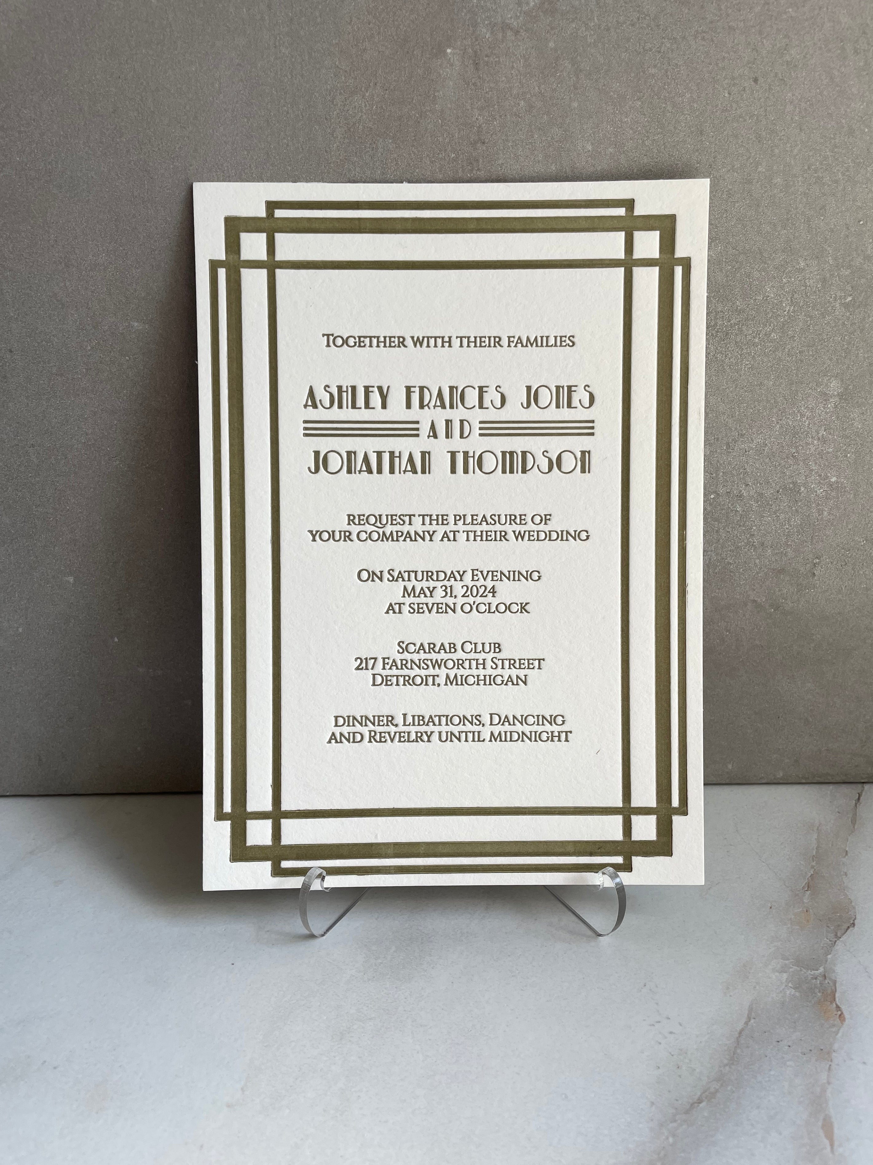 Gatsby Wedding Stationery