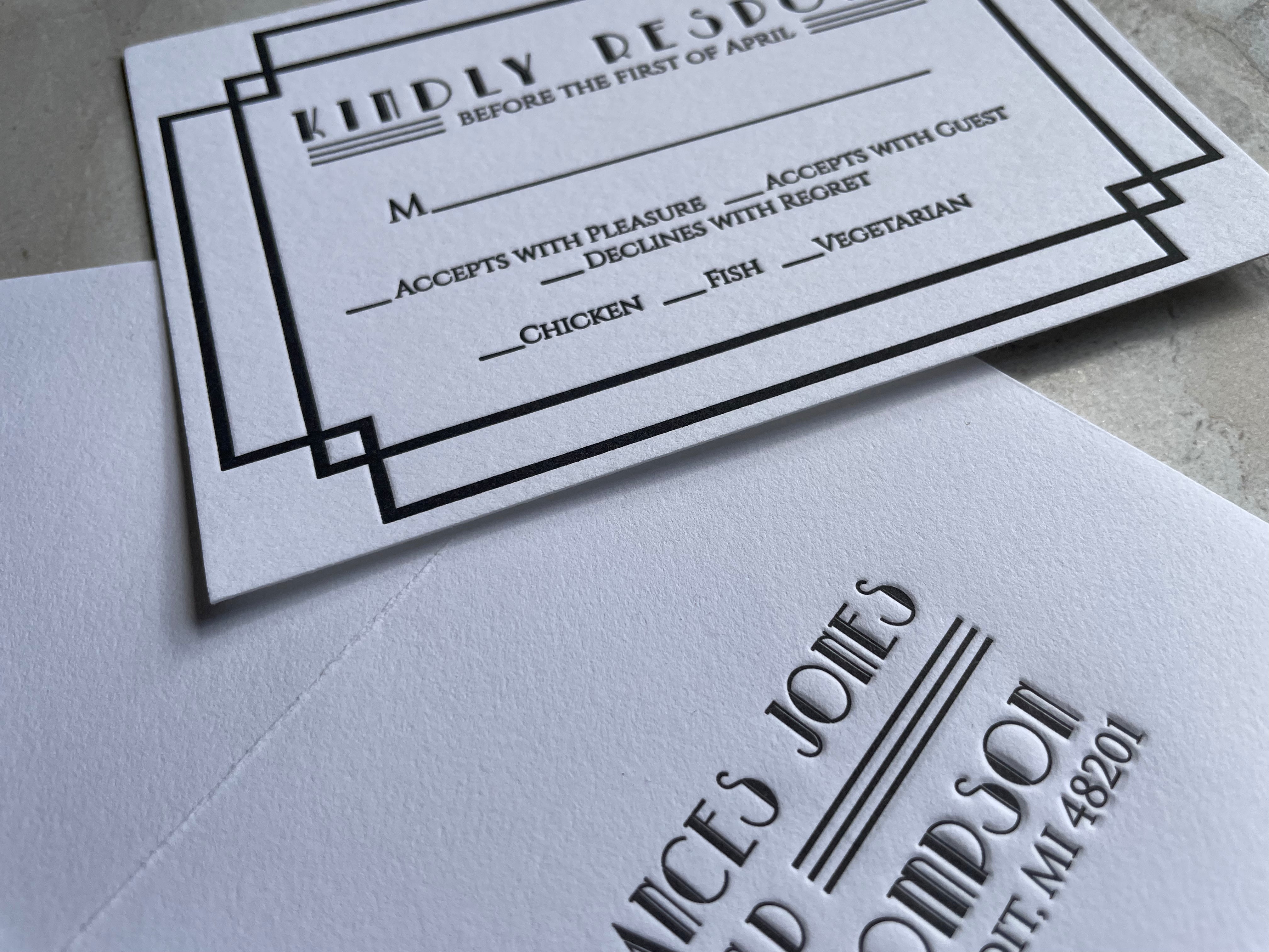 Peony Wedding RSVP Card