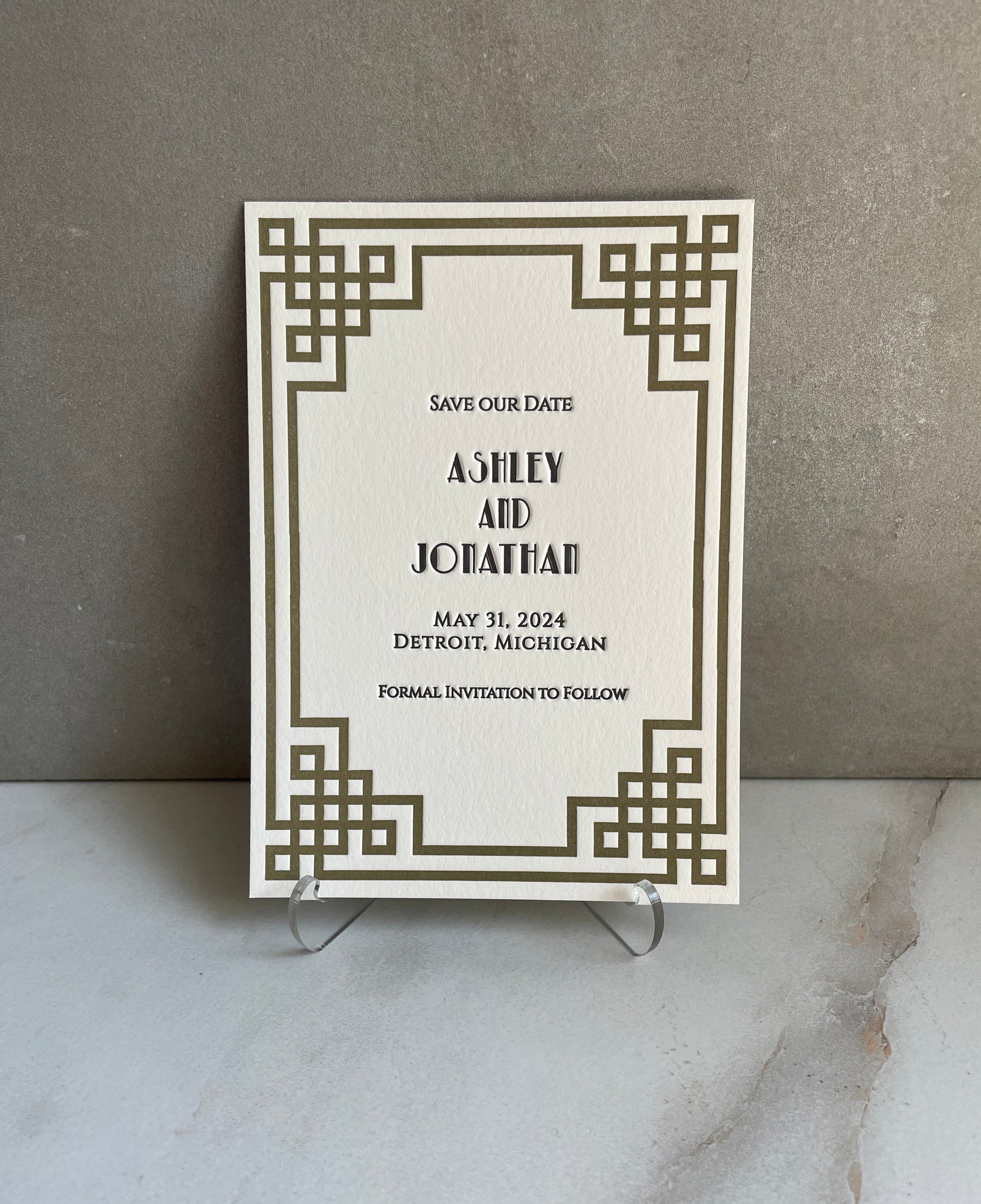 Custom Art Deco Announcements