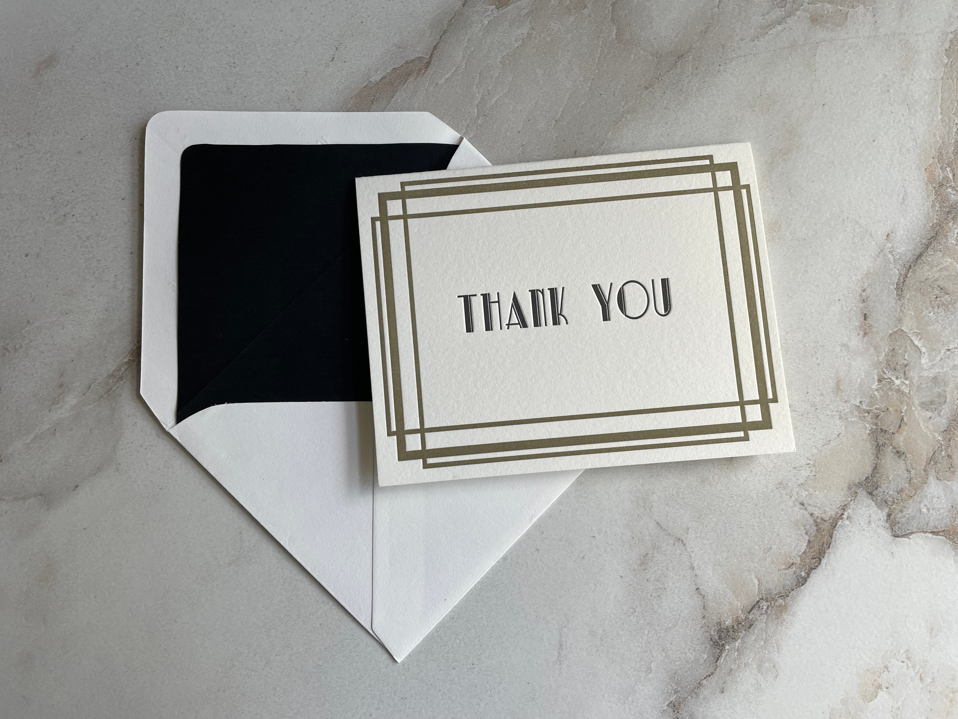 Letterpress Thank You Notes
