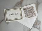 Art Deco Thank You Card - Hearty Greetings