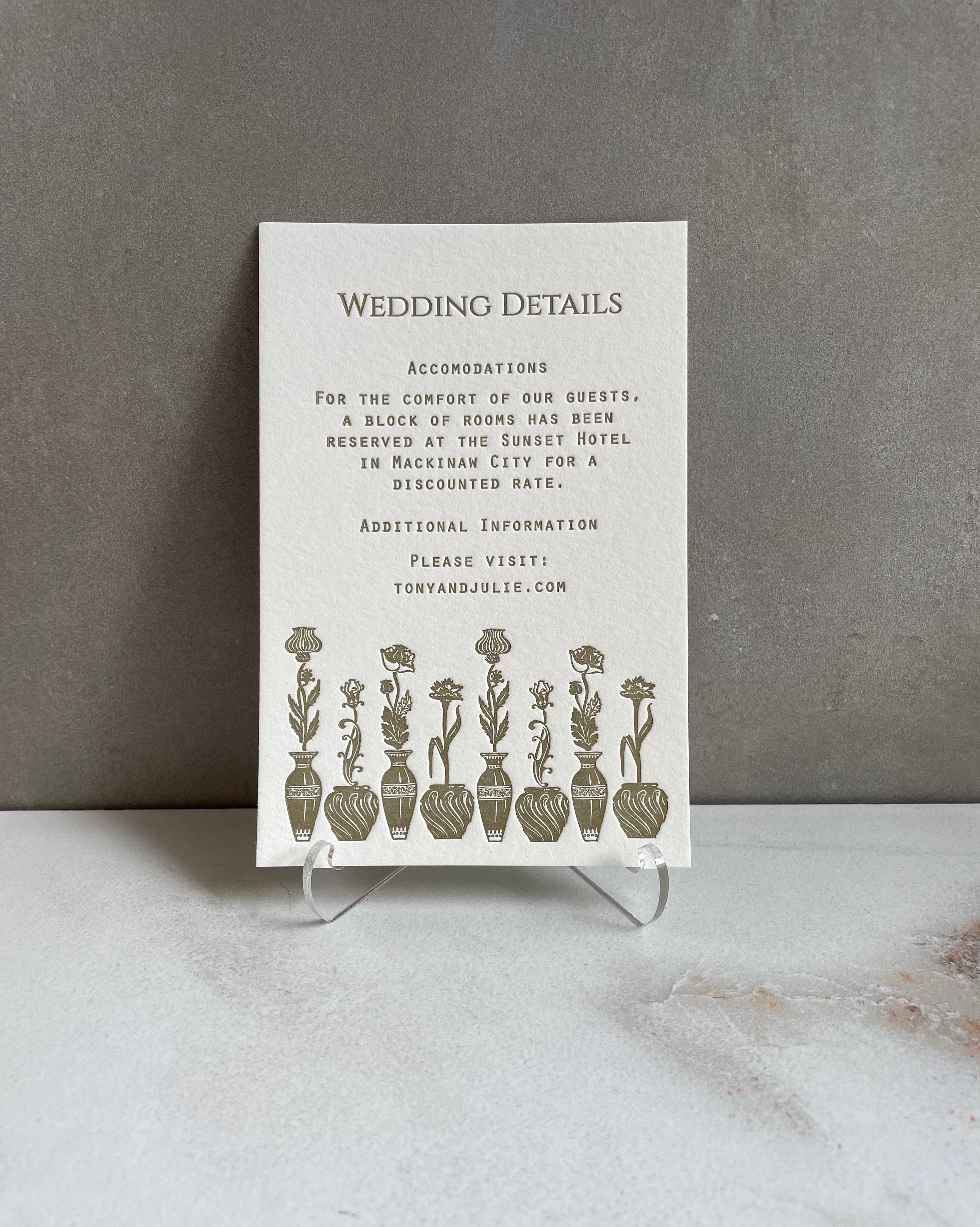 Personalized Wedding Inserts