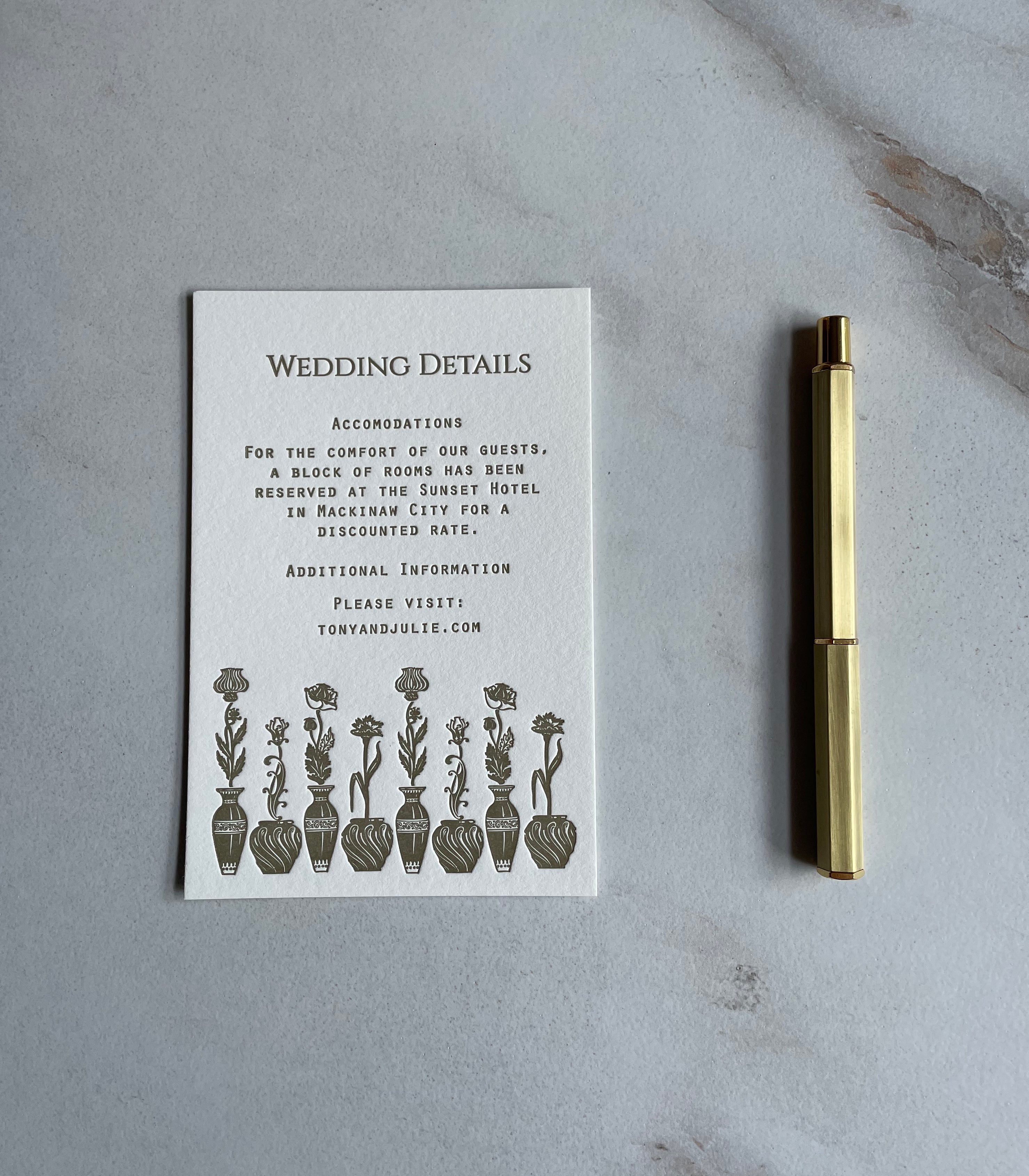 Elegant Letterpress Stationery