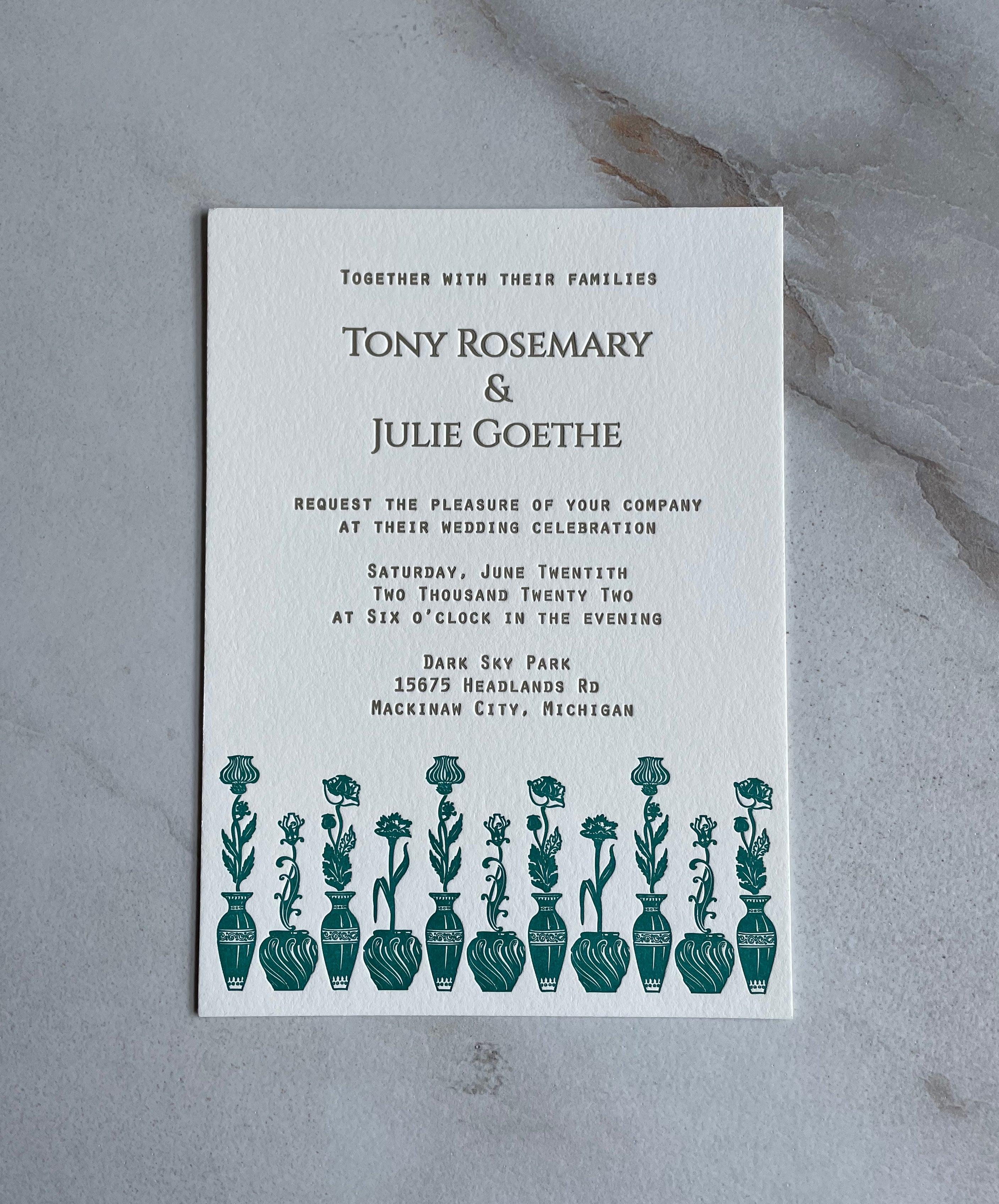 Floral Wedding Card
