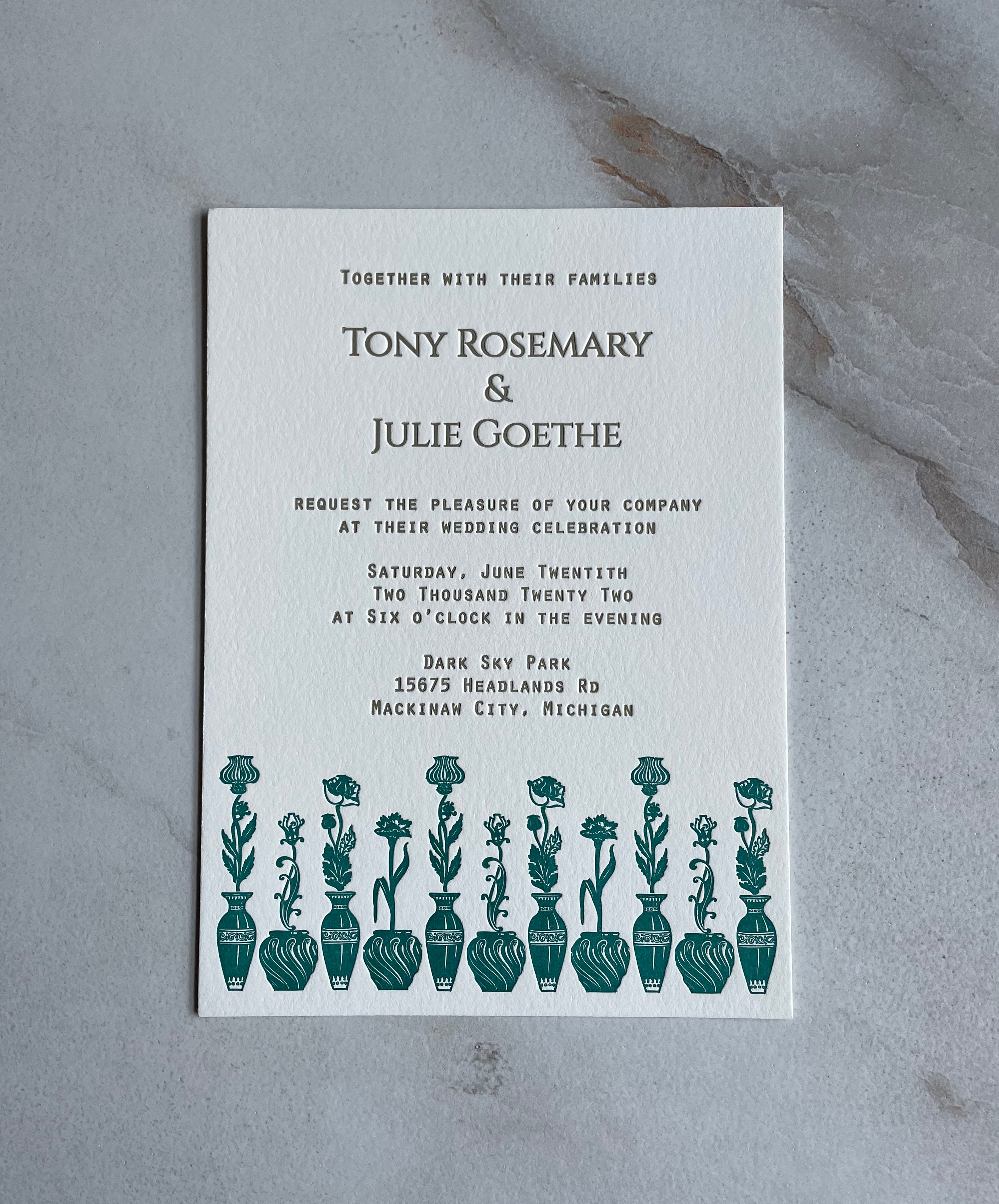 Garden Wedding Invitation - Hearty Greetings