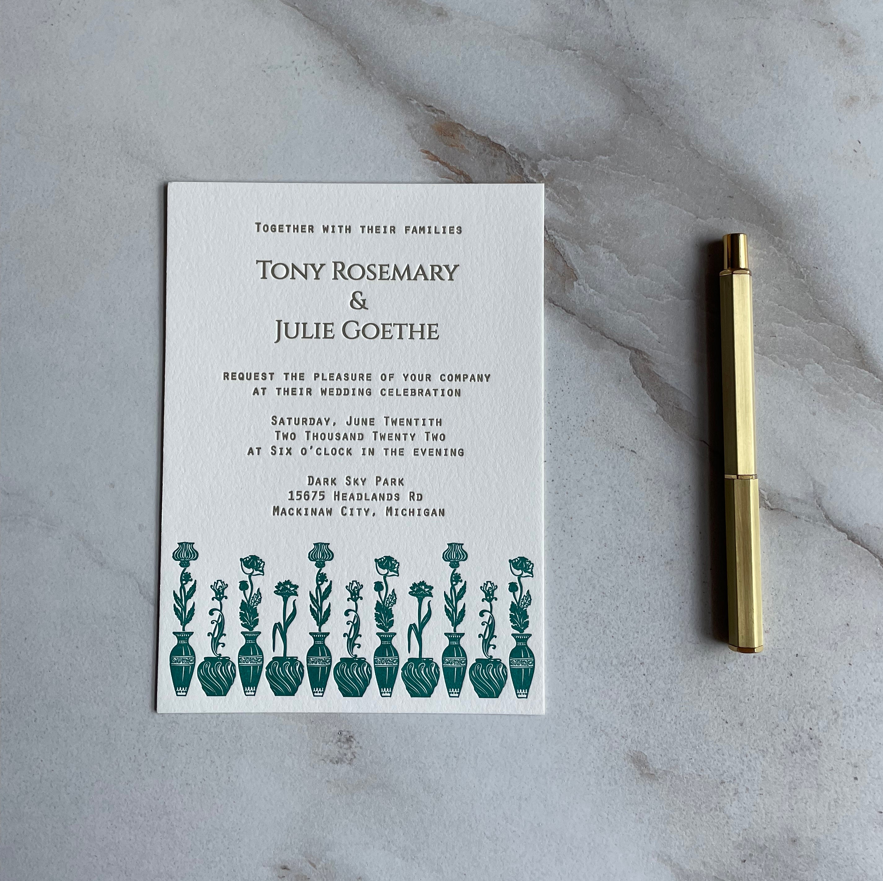 Garden Wedding Invitation - Hearty Greetings