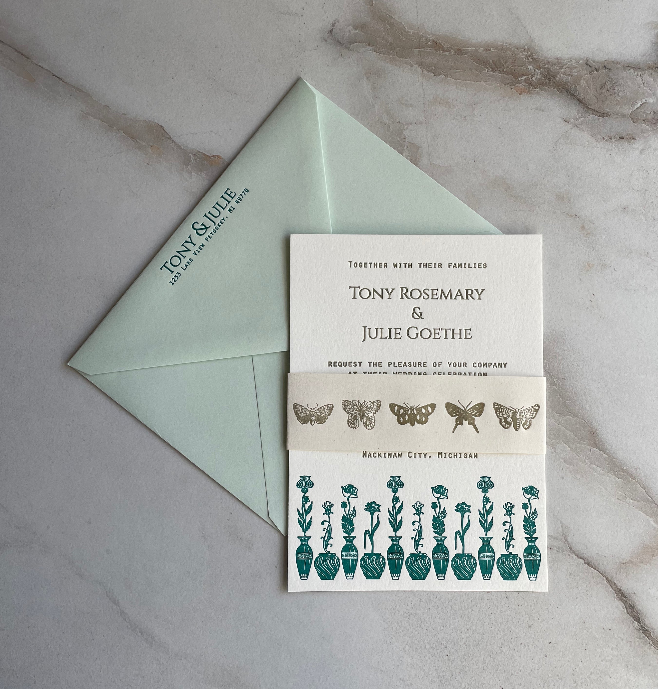 Garden Wedding Invitation - Hearty Greetings