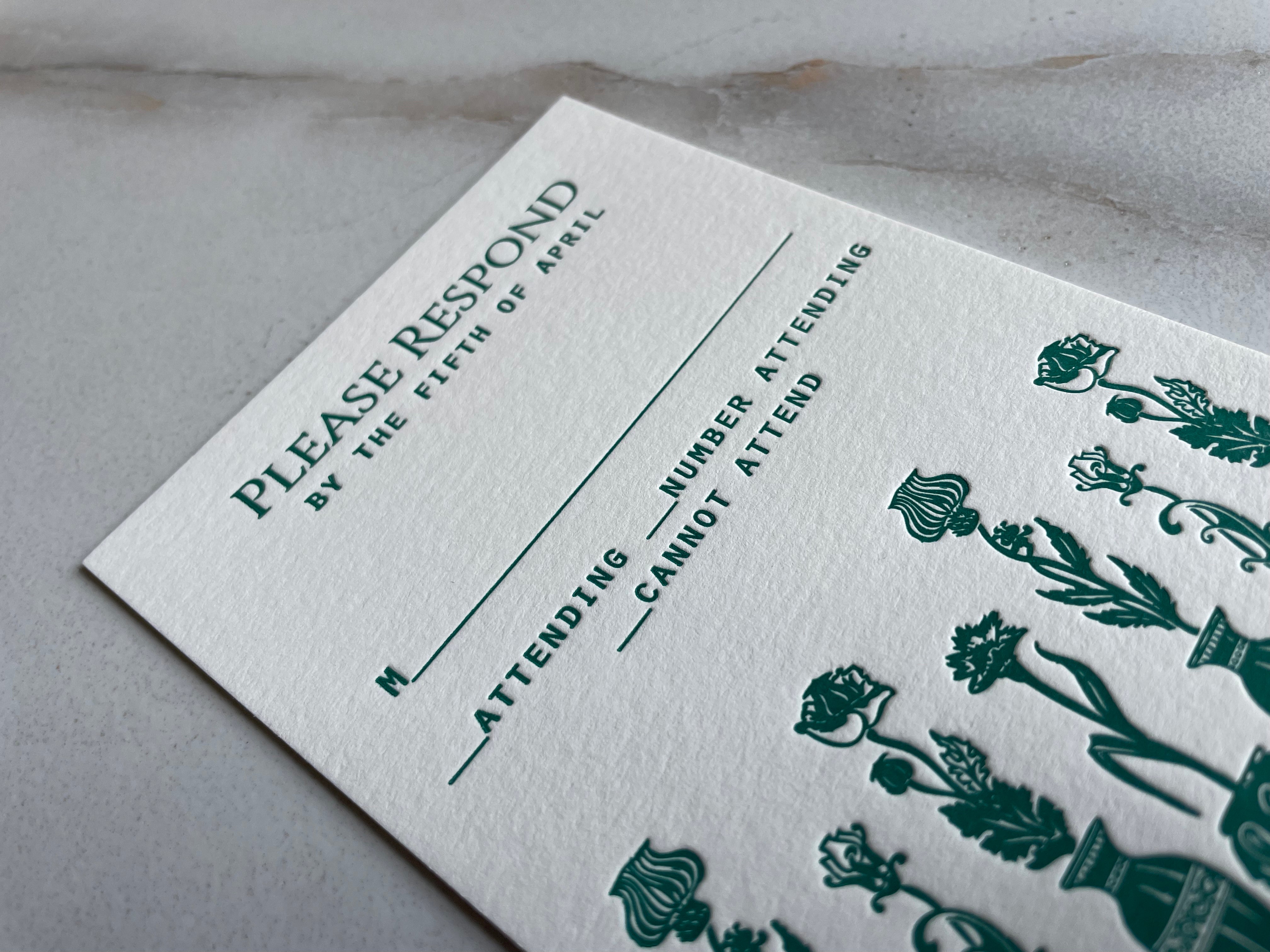 Personalized RSVP With Envelopes