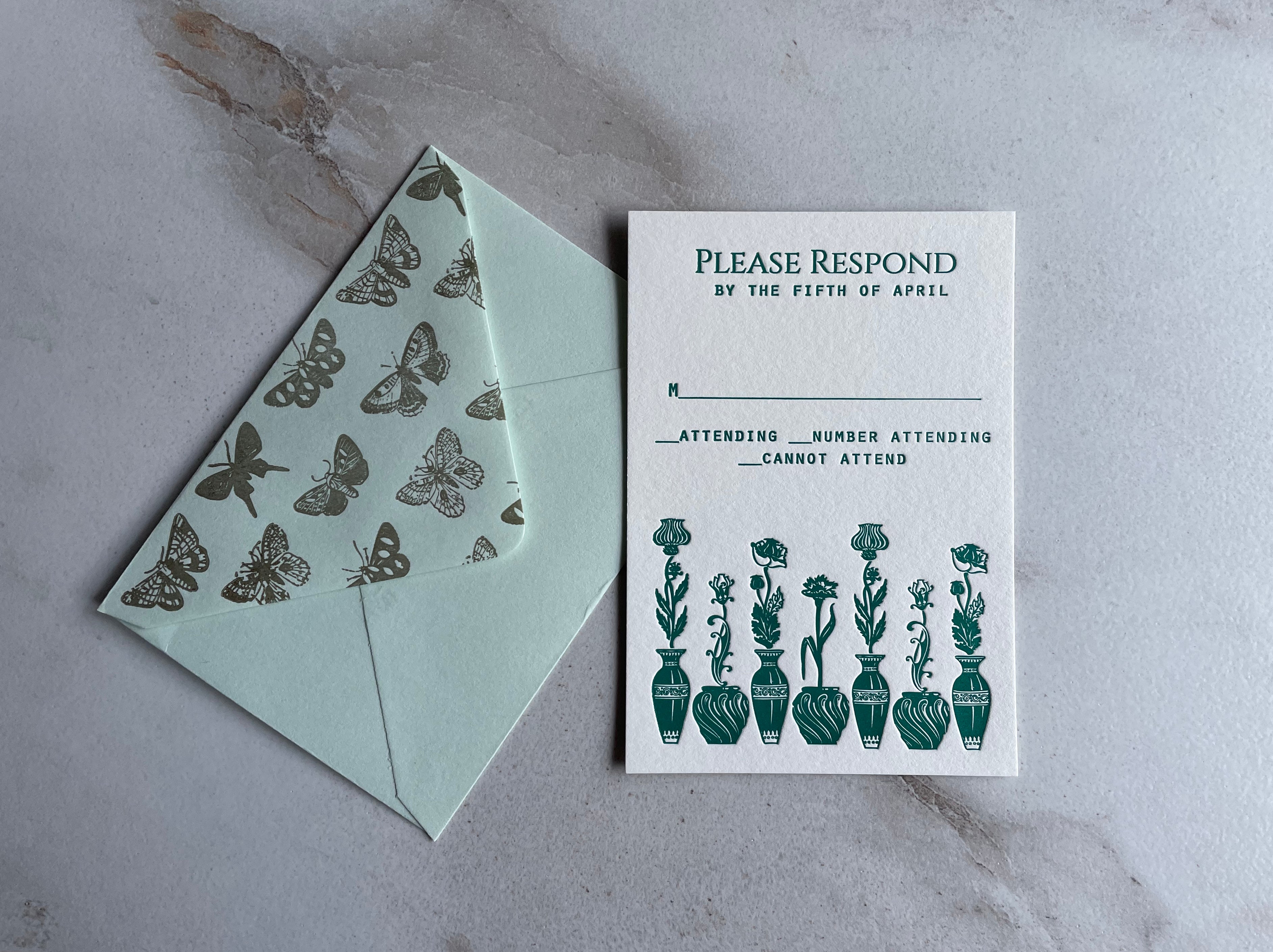 Garden Wedding RSVP Card