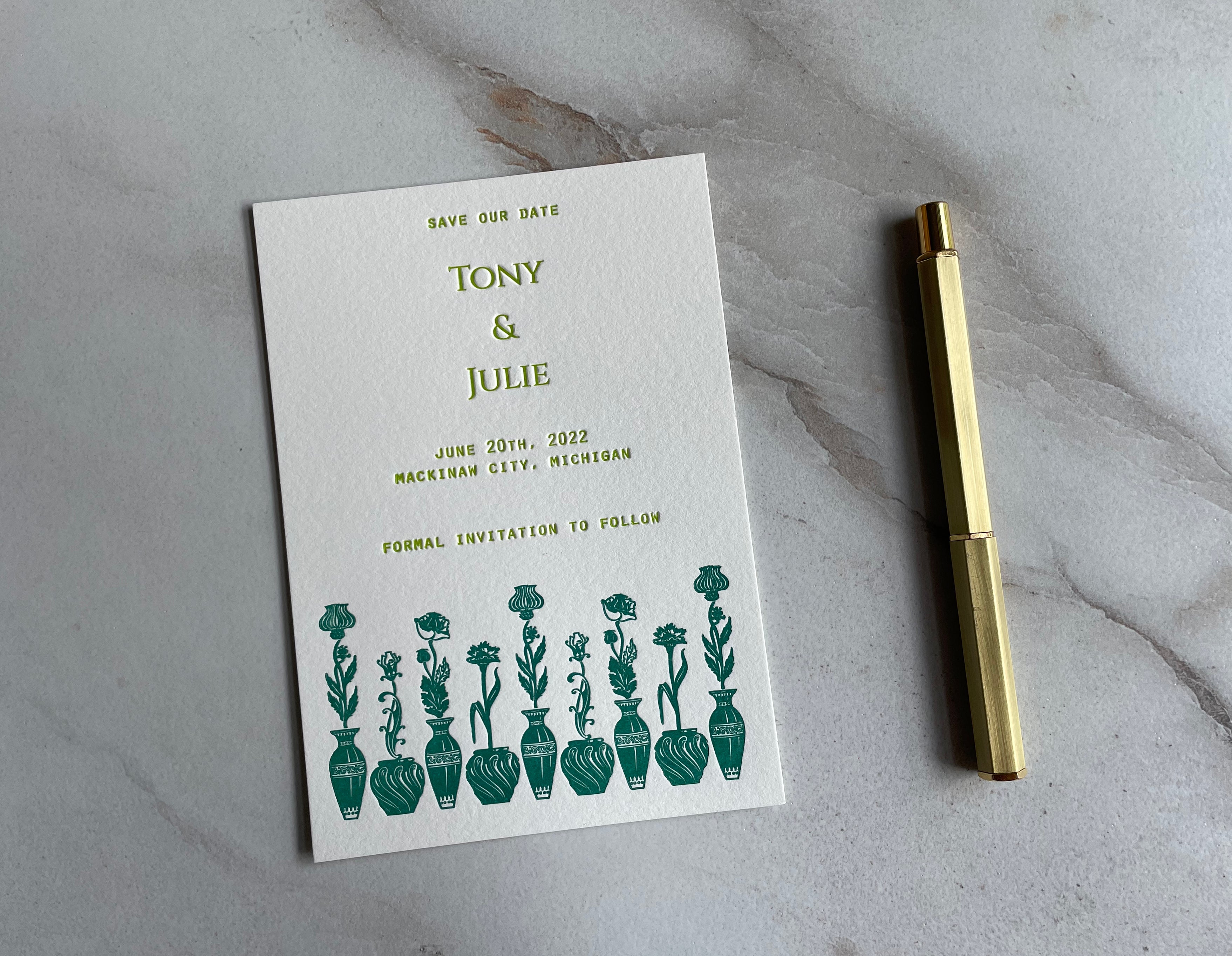 Floral Save The Date Notes