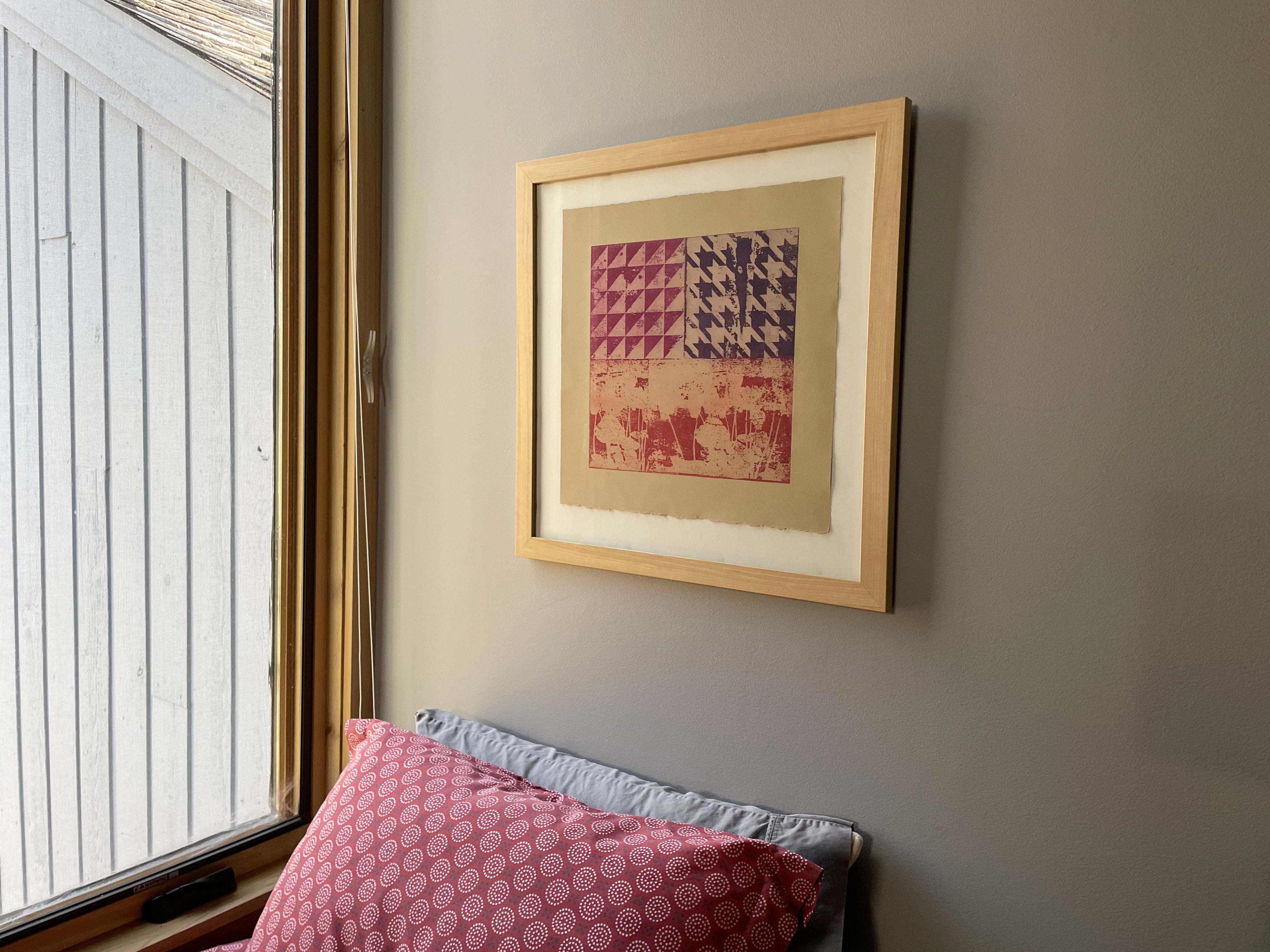 Flower and Pattern Art Handmade Print. Unique Metal Etching. - Hearty Greetings