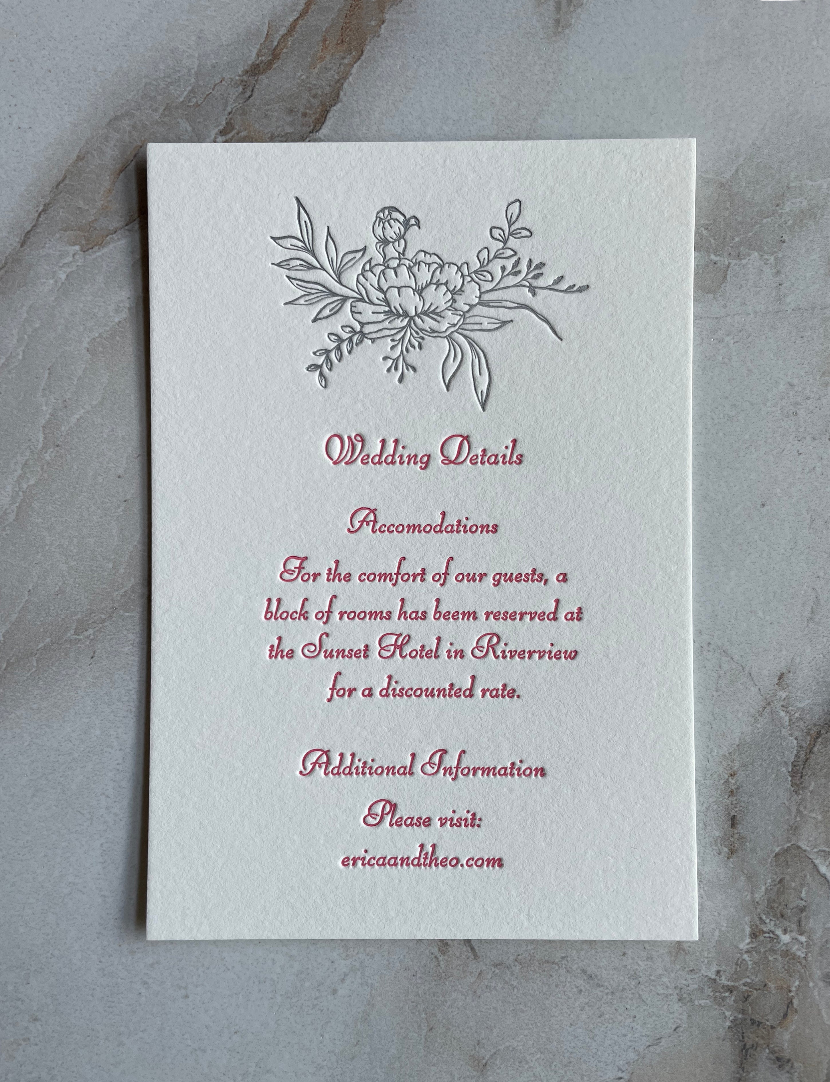 Peony Details Card - Hearty Greetings