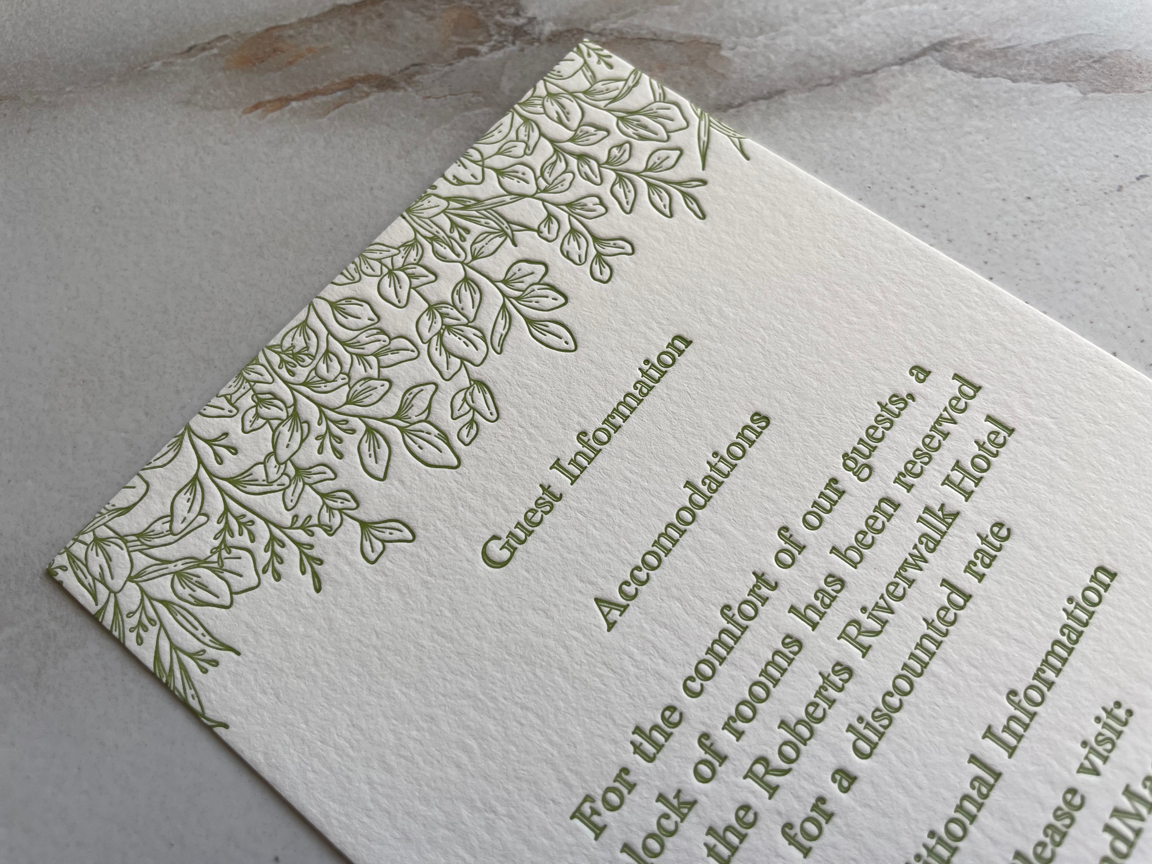 Romantic Details Card - Hearty Greetings