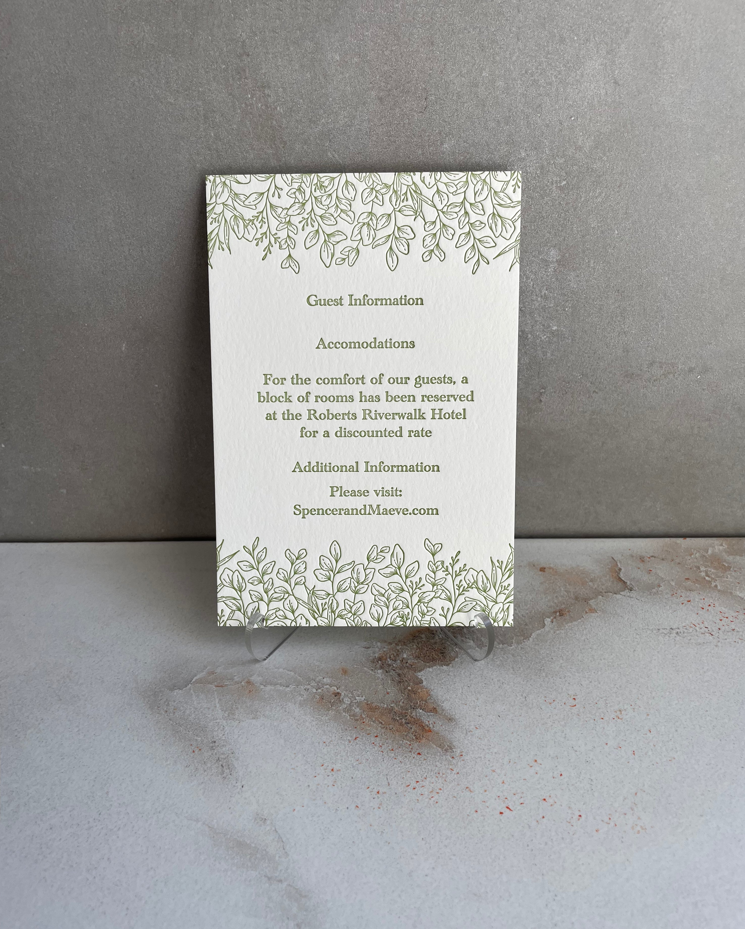 Letterpress Wedding Stationery