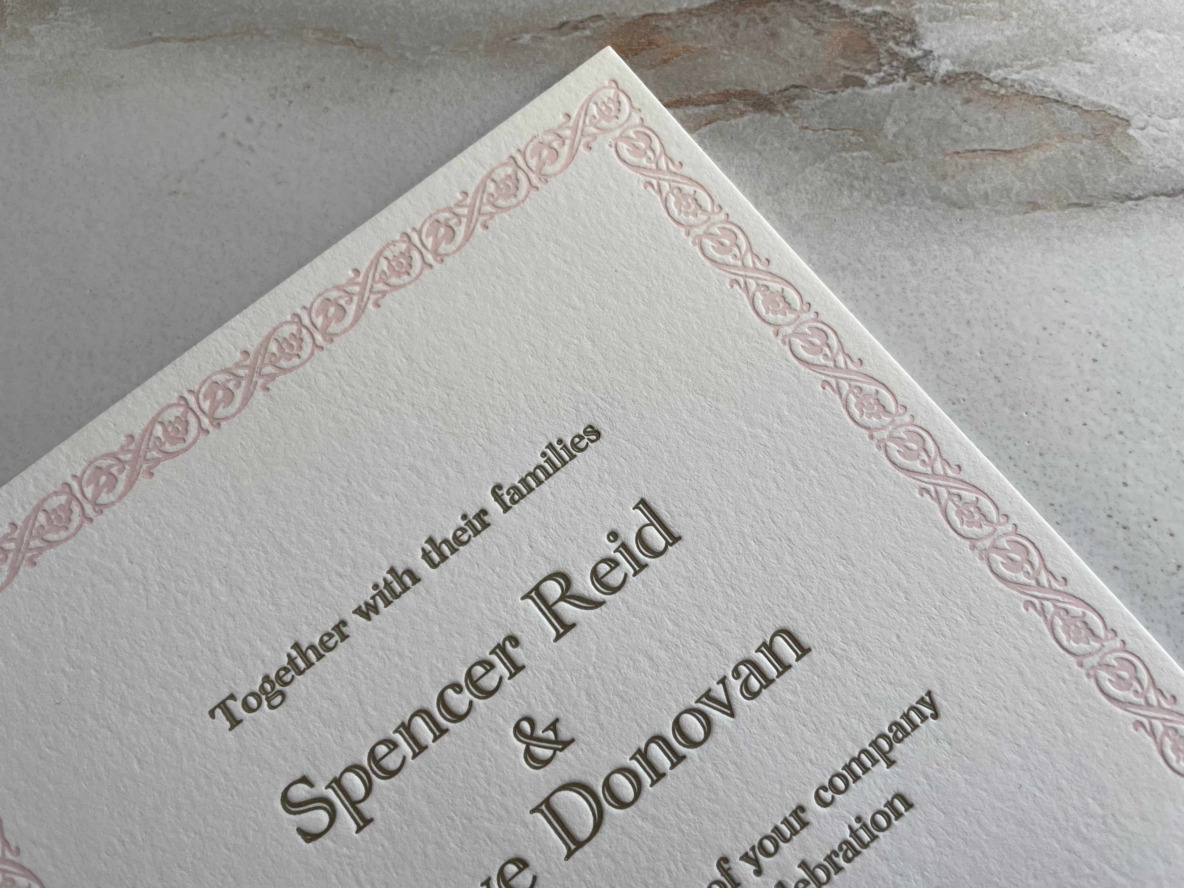 Romantic Wedding Invitation - Hearty Greetings