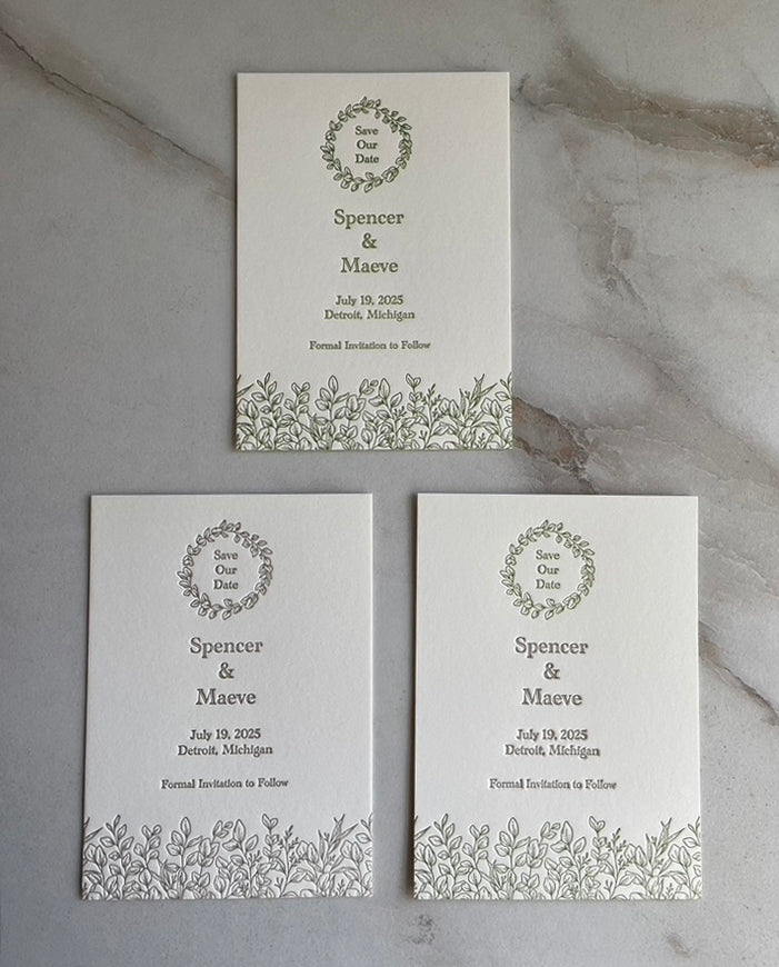 Romantic Save The Date - Hearty Greetings