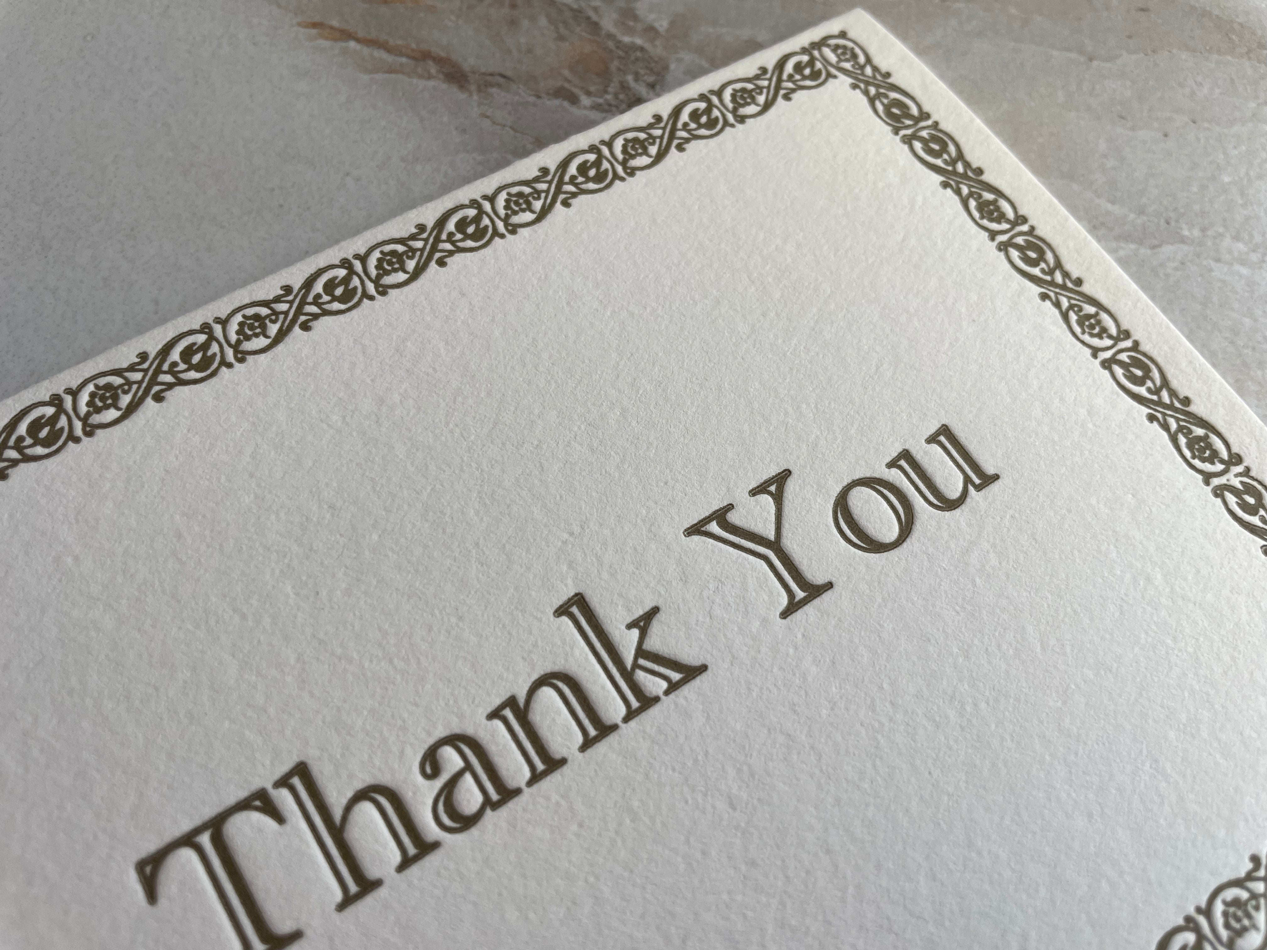 Romantic Thank You Card - Hearty Greetings