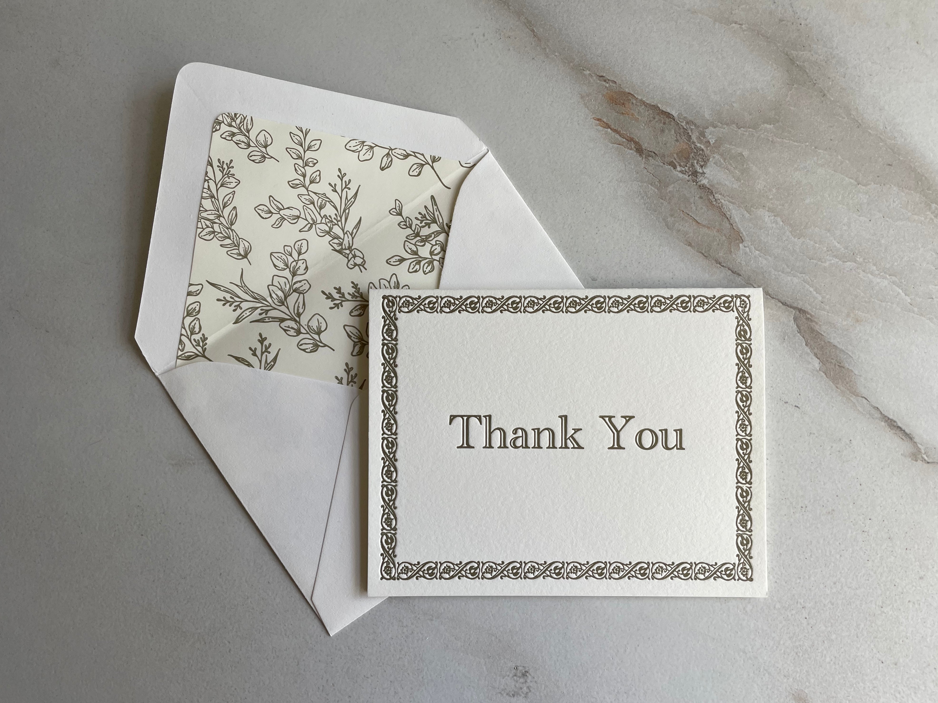 Romantic Thank You Card - Hearty Greetings