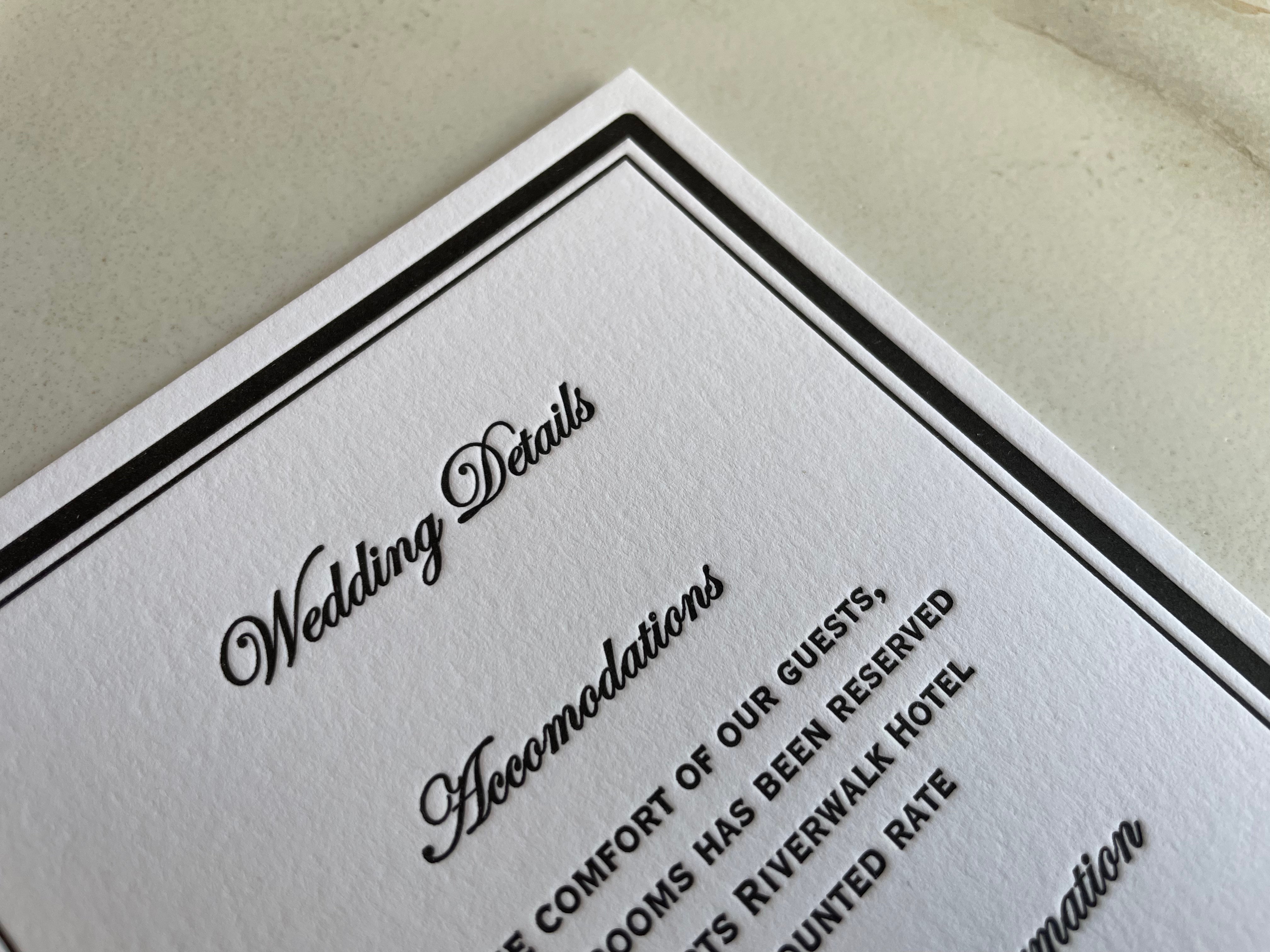 Wedding Information Insert