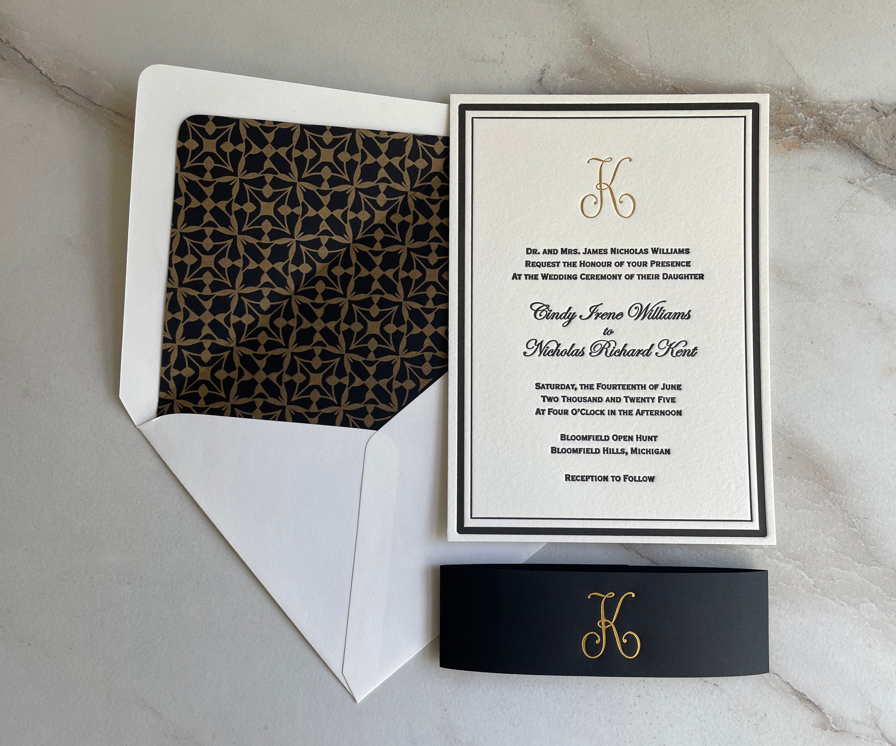 Timeless Wedding Invitation - Hearty Greetings