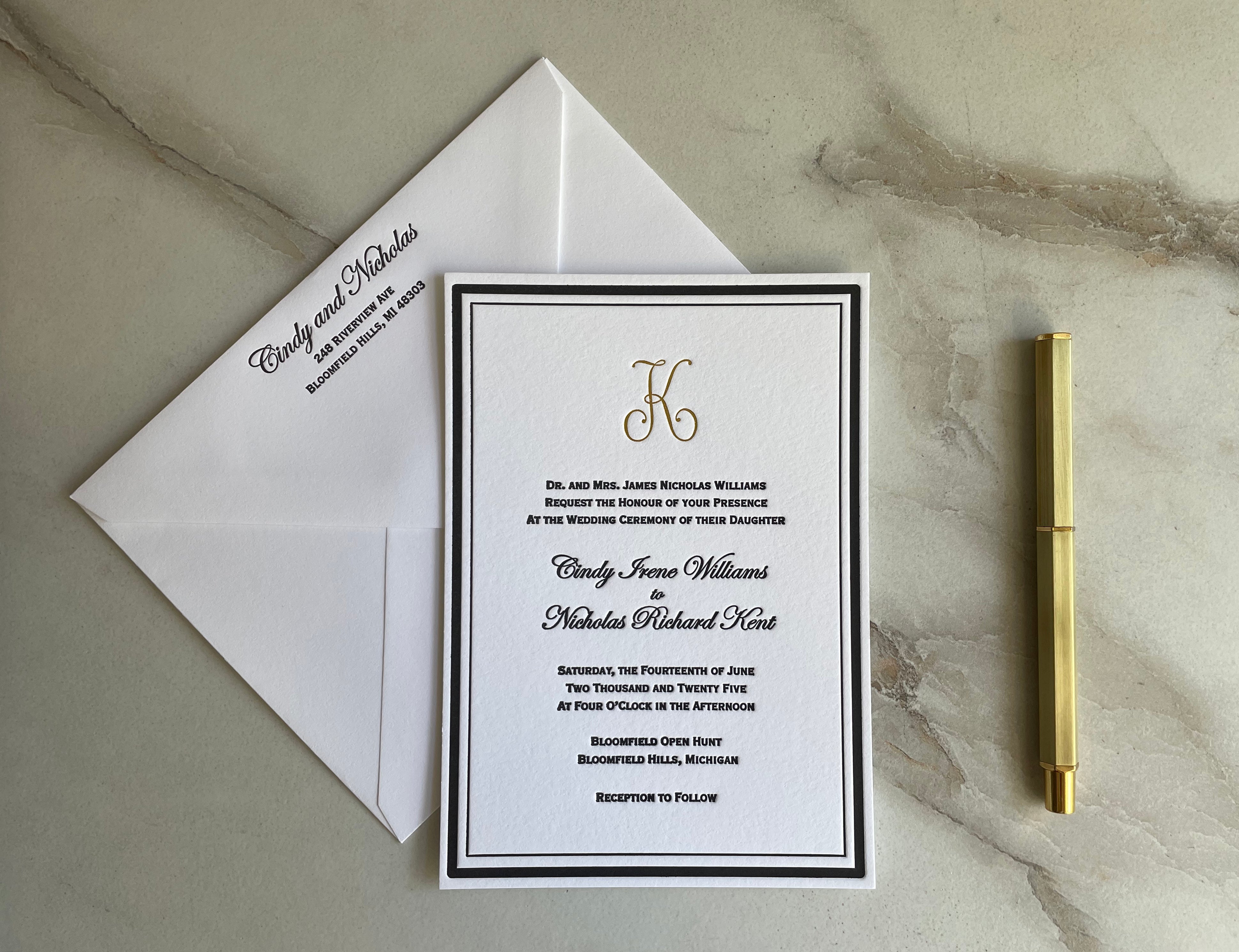 Timeless Wedding Invitation - Hearty Greetings