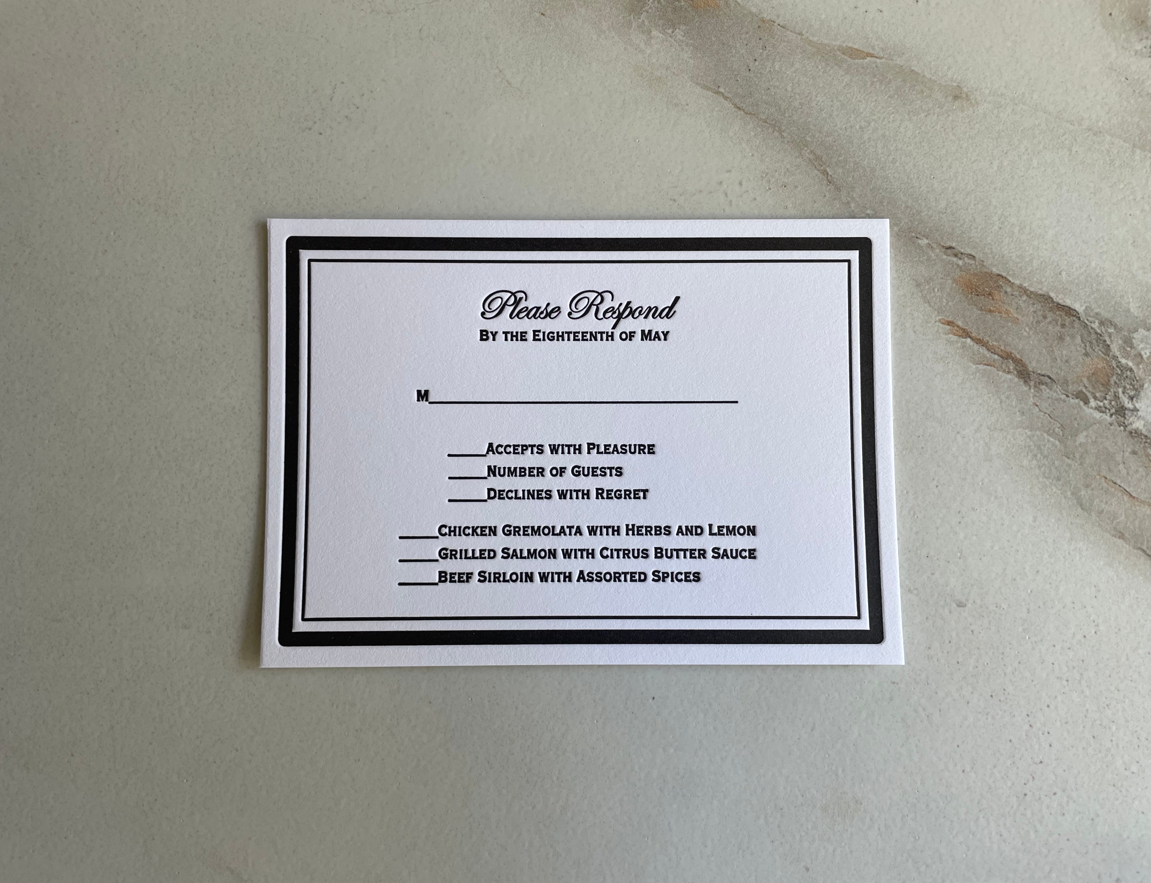 Minimalist RSVP Invitation