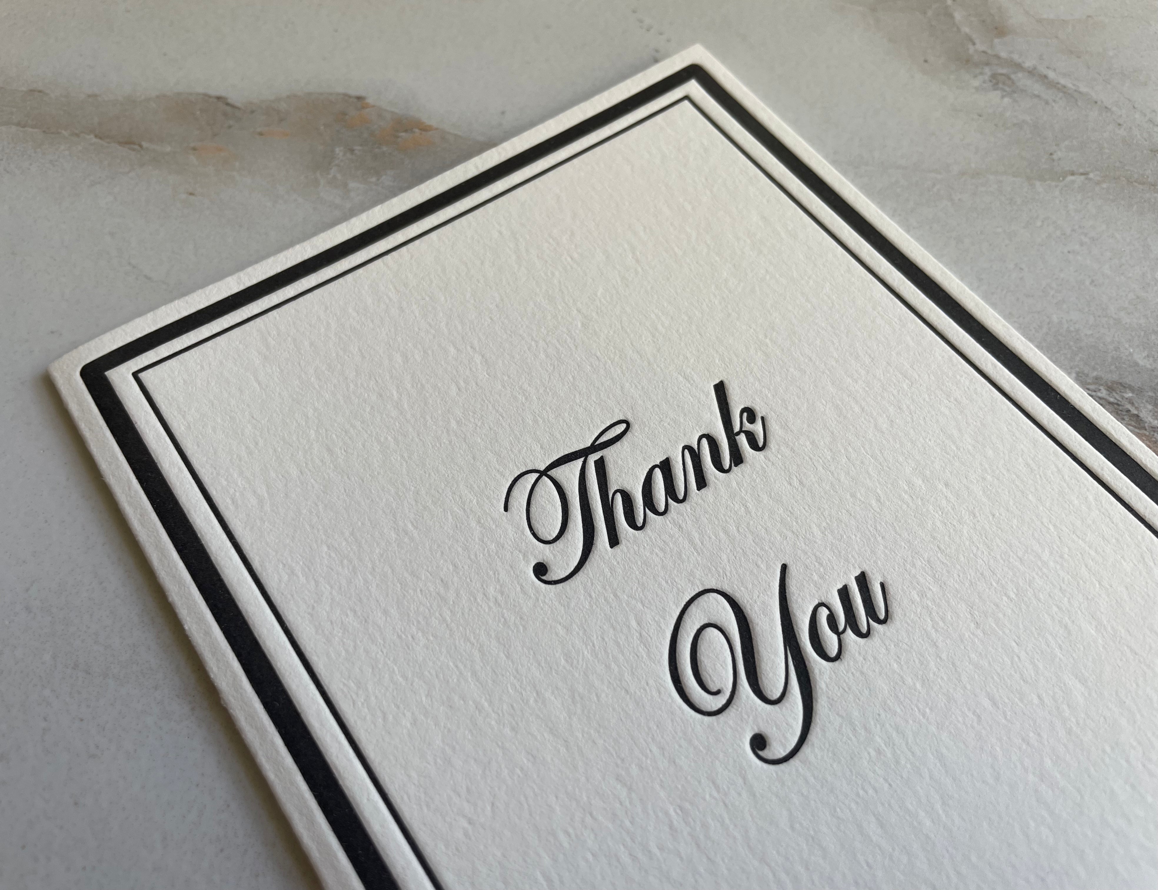 Luxury Letterpress Thank You