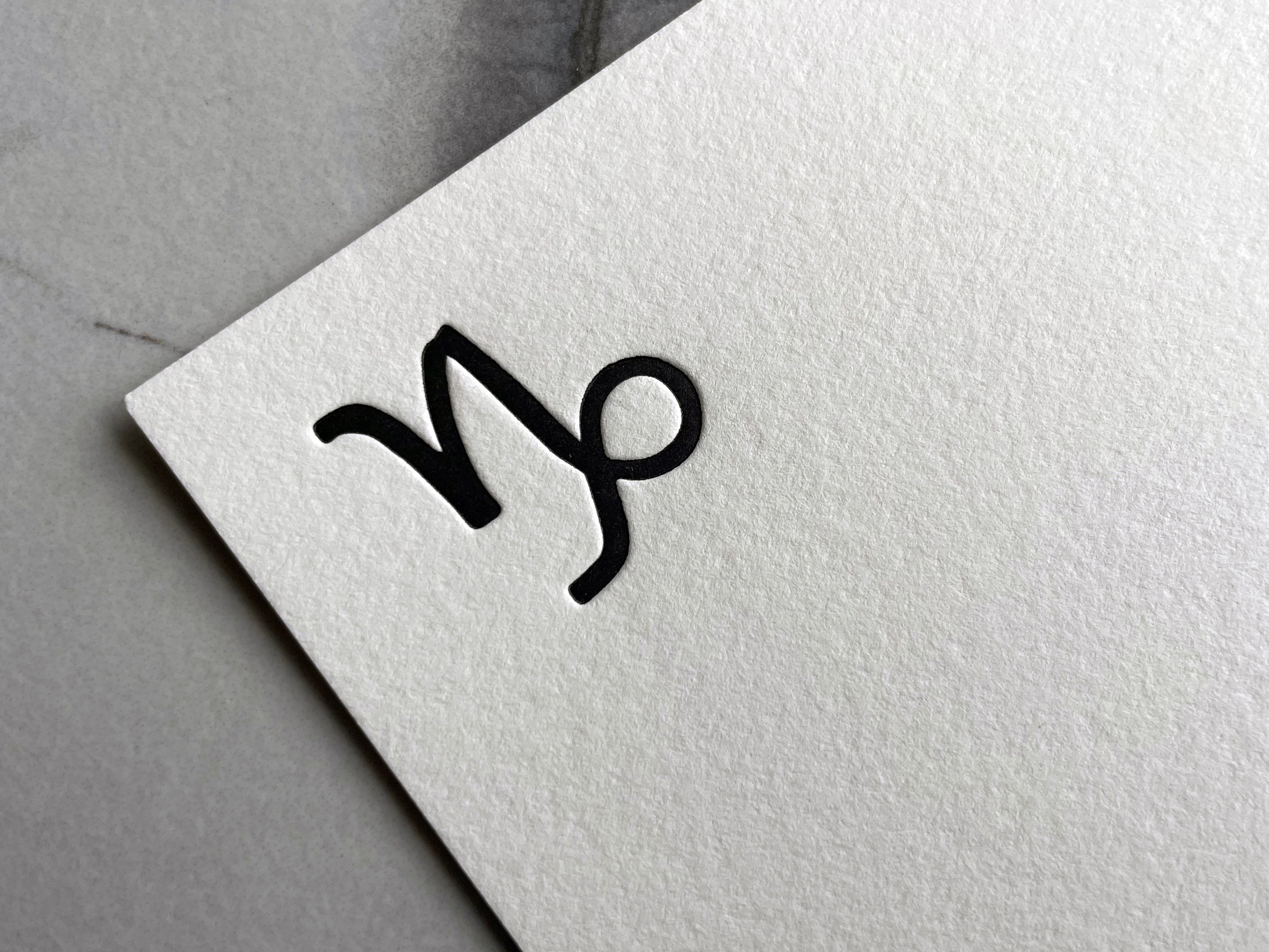 Letterpress Taurus Cards