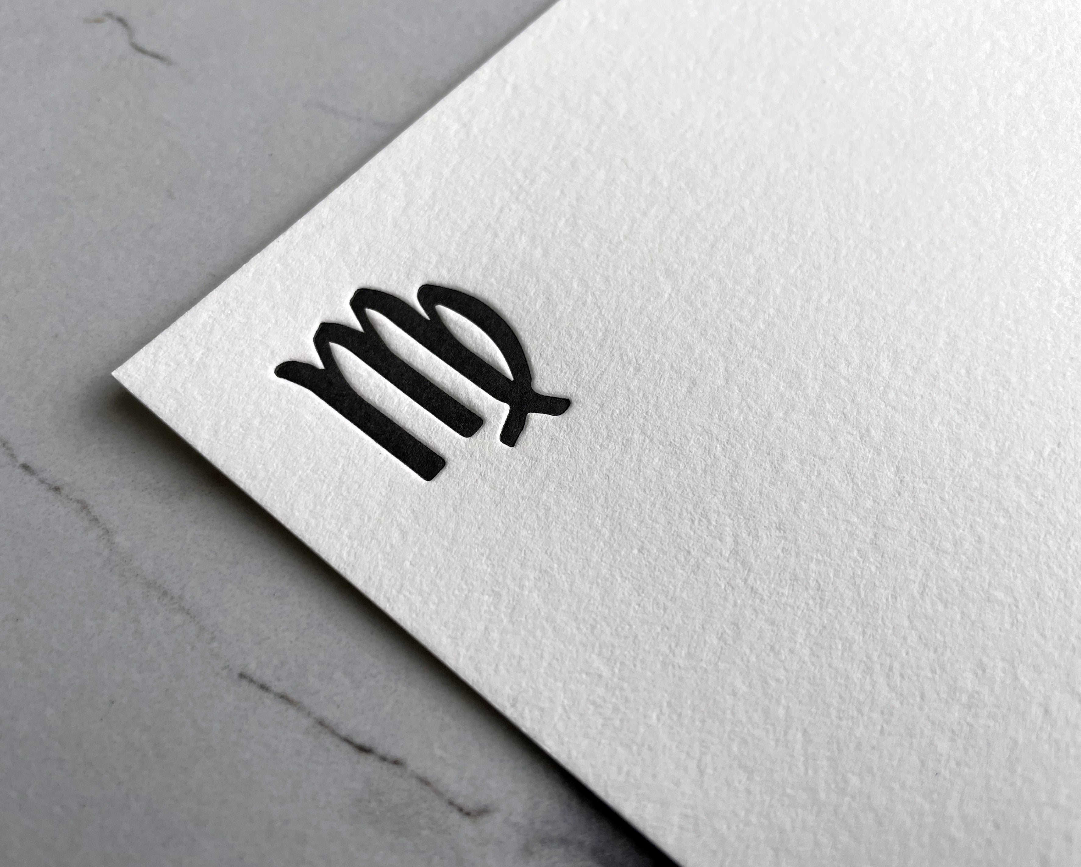 Virgo Zodiac Sign Stationery Set, Letterpress Zodiac Cards, Zodiac Notecards With Envelope, Celestial Notecard Bundle, Star Sign Cards - Hearty Greetings